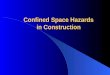 Confined Space Hazards in Construction. Objectives Define a Confined Space Define a Permit-Required Confined Space Be Familiar with OSHA Standards and