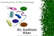 Introduction to Microbiology Dr. Sudheer Kher Prof & HOD, Dept of Microbiology