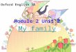 Oxford English 3A Module 2 Unit 2 My family My family Yang Huan