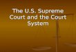 The U.S. Supreme Court and the Court System. The Structural Context of Court Behavior Constitutional powers Constitutional powers Article III (the Judicial
