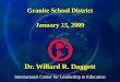 International Center for Leadership in Education Dr. Willard R. Daggett Granite School District January 15, 2009