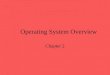 Operating System Overview Chapter 2. Operating System A program that controls the execution of application programs An interface between applications