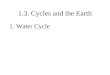 1.3. Cycles and the Earth 1. Water Cycle Water
