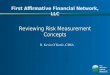 Reviewing Risk Measurement Concepts First Affirmative Financial Network, LLC R. Kevin OKeefe, CIMA