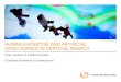 HUMAN EXPERTISE AND ARTIFICIAL INTELLIGENCE IN VERTICAL SEARCH Peter Jackson & Khalid Al-Kofahi Corporate Research & Development