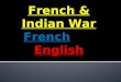 French & Indian War French vs. English. French Possessions In North America