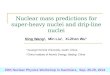 Ning Wang 1, Min Liu 1, Xi-Zhen Wu 2 Nuclear mass predictions for super-heavy nuclei and drip-line nuclei 20th Nuclear Physics Workshop in Kazimierz, Sep