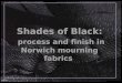Shades of Black: process and finish in Norwich mourning fabrics