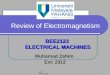 MZS FKEE, UMP 1 Review of Electromagnetism Muhamad Zahim Ext: 2312 BEE2123 ELECTRICAL MACHINES