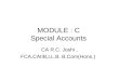 MODULE : C Special Accounts CA R.C. Joshi, FCA,CAIIB,LL.B. B.Com(Hons.)