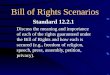 Bill of Rights Scenarios Standard 12.2.1 Discuss the meaning and importance of each of the rights guaranteed under the Bill of Rights and how each is secured