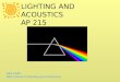 Aditi Padhi MBS School of Planning and Architecture LIGHTING AND ACOUSTICS AP 215