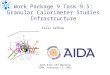 Work Package 9 Task 9.5: Granular Calorimeter Studies Infrastructure Felix Sefkow AIDA Kick-off Meeting CERN, February 17, 2011