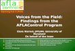 Voices from the Field: Findings from the AFLAControl Program Clare Narrod, JIFSAN, University of Maryland On behalf of the team International Food Policy