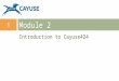 Introduction to Cayuse424 Module 2 1. Objectives In this module you will learn: The features and benefits of Cayuse424 How to: Sign in Navigate Cayuse424