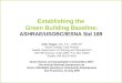 Establishing the Green Building Baseline: ASHRAE/USGBC/IESNA Std 189 John Hogan, AIA, P.E., LEED AP Senior Energy Code Analyst Seattle Department of Planning