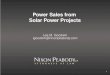 1 Power Sales from Solar Power Projects Lee M. Goodwin lgoodwin@nixonpeabody.com