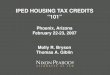 IPED HOUSING TAX CREDITS 101 Phoenix, Arizona February 22-23, 2007 Molly R. Bryson Thomas A. Giblin
