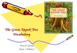 The Great Kapok Tree Vocabulary Fourth Grade Unit 3 Week 5