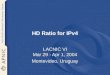 HD Ratio for IPv4 LACNIC VI Mar 29 - Apr 1, 2004 Montevideo, Uruguay