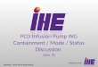 Www.ihe.net PCD Infusion Pump WG Containment / Mode / Status Discussion (rev. 3) Updated: 2012.05.02 Wednesday