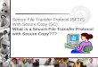 Secure File Transfer Protocol (SFTP) With Secure Copy (SC) What is a Secure File Transfer Protocol with Secure Copy???