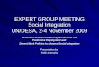 EXPERT GROUP MEETING: Social Integration UN/DESA, 2-4 November 2009 EXPERT GROUP MEETING: Social Integration UN/DESA, 2-4 November 2009 Promotion of Inclusive
