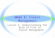 1 Unit C: Forest Management Lesson 4: Understanding the Role of Fire in Forest Management