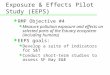 Exposure & Effects Pilot Study (EEPS) RMP Objective #4 Measure pollution exposure and effects on selected parts of the Estuary ecosystem (including humans)
