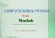 Prof. Muhammad Saeed ( Interpolation and Curve Fitting )