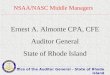 NSAA/NASC Middle Managers Office of the Auditor General - State of Rhode Island _____________________________________________________________________________________________________________________________________________