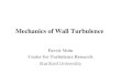 Mechanics of Wall Turbulence Parviz Moin Center for Turbulence Research Stanford University