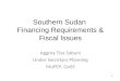 1 Southern Sudan Financing Requirements & Fiscal Issues Aggrey Tisa Sabuni Under Secretary Planning MoFEP, GoSS