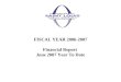 FISCAL YEAR 2006-2007 Financial Report June 2007 Year To Date
