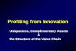 Profiting from Innovation Uniqueness, Complementary Assets & the Structure of the Value Chain