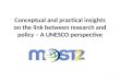 Conceptual and practical insights on the link between research and policy – A UNESCO perspective 1