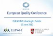 European Quality Conference EUPAN DG Meeting in Dublin 13 June 2013