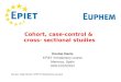 Cohort, case-control & cross- sectional studies Source: Alain Moren, EPIET Introductory courses Kostas Danis EPIET Introductory course Menorca, Spain 16/9-12/10/2012