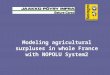 Modeling agricultural surpluses in whole France with NOPOLU System2