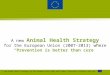 A new Animal Health Strategy for the European Union (2007-2013) where Prevention is better than cure