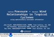 Central Pressure – Maximum Wind Relationships in Tropical Cyclones using operationally available information John Knaff, NOAA/NESDIS/StAR, RAMMB, Fort