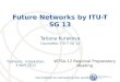International Telecommunication Union Committed to connecting the world Tashkent, Uzbekistan, 3 April 2012 WTSA-12 Regional Preparatory Meeting Future