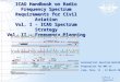 ICAO Handbook on Radio Frequency Spectrum Requirements for Civil Aviation Vol. I - ICAO Spectrum Strategy Vol. II - Frequency Planning Loftur Jónasson