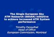 The Single European Sky ATM Research (SESAR) initiative to achieve increased ATM System performance Timothy Fenoulhet Head of Office European Commission,