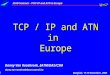 1 TCP / IP and ATN inEurope Danny Van Roosbroek, EATM/DAS/CSM danny.van-roosbroek@eurocontrol.int Bangkok, 17-19 November, 2003 ICAO Seminar - TCP/ IP