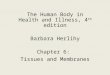 The Human Body in Health and Illness, 4 th edition Barbara Herlihy Chapter 6: Tissues and Membranes