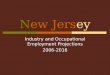 New Jersey Industry and Occupational Employment Projections 2006-2016