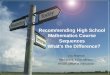 Recommending High School Mathematics Course Sequences Whats the Difference? Lou Maynus Mathematics Coordinator WVDE Office of Instruction