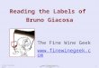 Reading the Labels of Bruno Giacosa The Fine Wine Geek  1 © Ken Vastola 2011 