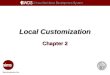 Local Customization Chapter 2. Local Customization 2-2 Objectives Customization Considerations Types of Data Elements Location for Locally Defined Data